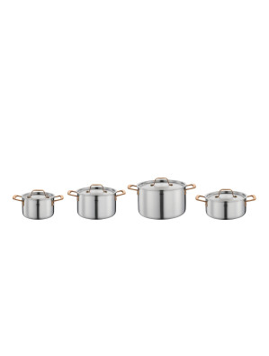 Spring - Gourmet rose gold saucepan set 4 pieces, 05-8585-54-04