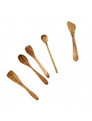 5-piece wooden kitchen tool set, olive wood, 14139