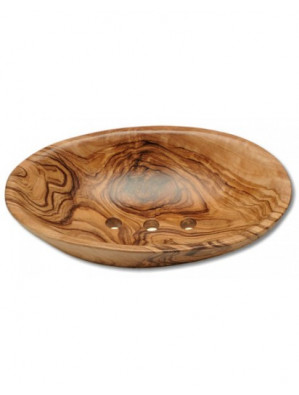 Soap bowl olive wood, oval, ca. 15 x 9 cm (5.9'' x 3.5''), art. no. 14203