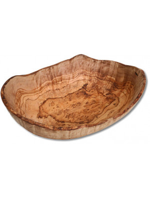 Fruit bowl olive wood, long natural shape, ca. 30 x 20 cm, art. no. 14208
