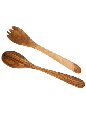 Salad servers olive wood, ca. 30 cm (11.8 ''), art. no. 14110