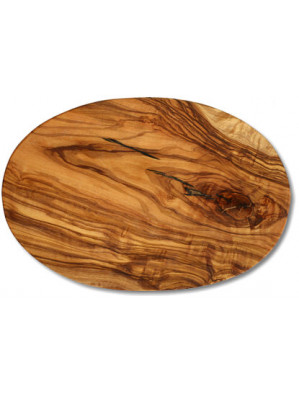 Cutting board olive wood oval, ca. 17 x 25 x 1.2 cm, art. no. 14182