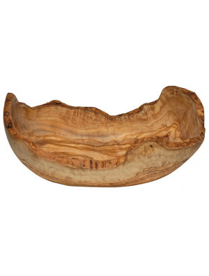 Fruit bowl olive wood, long natural shape, ca. 24 x 16 cm, art. no. 14213