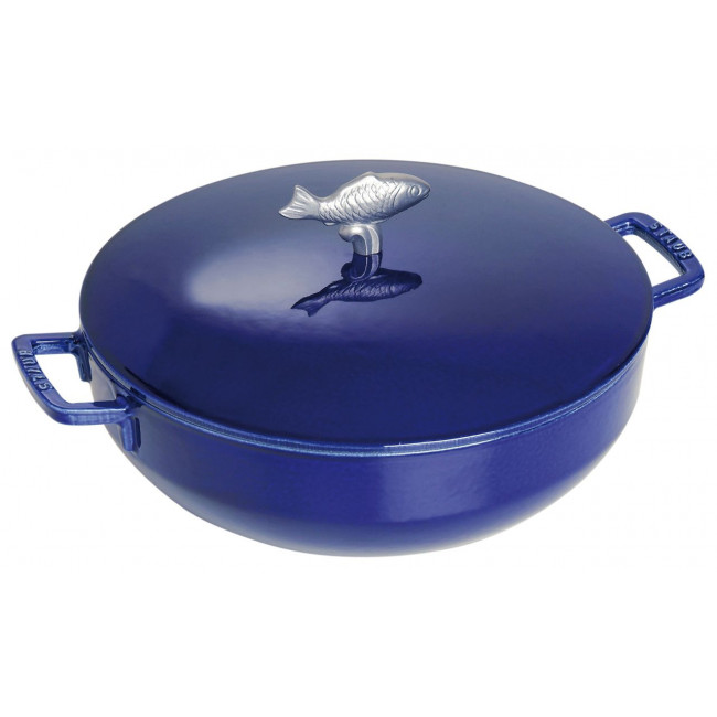 Staub Cast Iron 11-inch Traditional Skillet - Dark Blue, Made in France