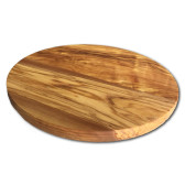 Olive wood chopping board & magnetic trivet, round 16.5 cm, 6.5 in, 14419
