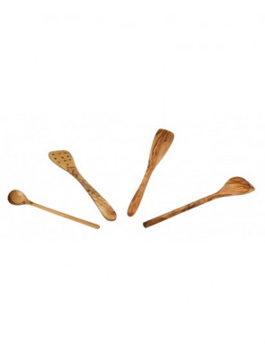 4-piece wooden kitchen tool set, olive wood, 14100