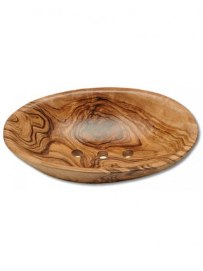 Soap bowl olive wood, oval, ca. 15 x 9 cm (5.9'' x 3.5''), art. no. 14203