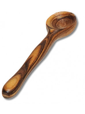 Mustard / salt spoon olive wood, ca. 11 cm (4.3 ''), art. no. 14135