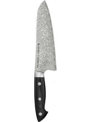 Bob Kramer Euro Stainless Damascus Santoku knife, 180 mm, 7'', 34897-181