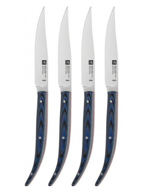 Zwilling steak knife set 4 pieces, micarta blue, 39162-000 / 1003041