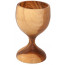 Egg cup olive wood with foot, ca. 6-8 cm (2.4 '' - 3.1 ''), art. no. 14155